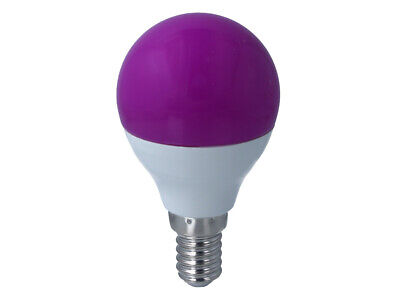 Lampada A Led E14 G45 4W 220V Colore Purple Viola <ul><li>lampada colorato
