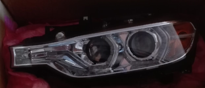 Coppia Fari Fanali Tuning F30/F31 LCI 2015-2018 ANGEL EYES LED Cromato ALOGENI