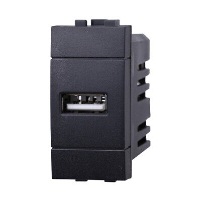 ETTROIT Modulo Presa Caricatore USB 5V 2,1A Colore Nero Compatibile Con Bticino