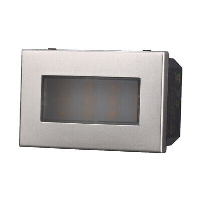 ETTROIT Lampada Led Segnapasso 3P 220V Grigio 3000K Compatibile Con Bticino
