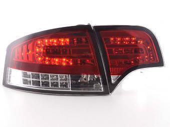 Coppia Fari Fanali Posteriori Tuning LED A4 Berlina (8E) 04-07 rosso/chiar
