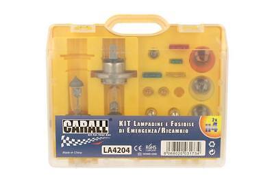 Kit Lampade Ricambio Emergenza Alogena Auto Bulbset 2X H4 12V 4 Fusibile 17 PEZZ