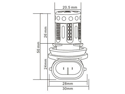 COppia Lampadine lampade Led H8 H11 12V 21W Canbus Bianco Ventola Fendinebbia