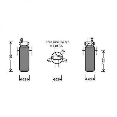 Condensatore essiccatore TWINGO 93-98 tutti i modelli