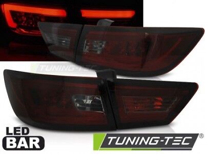 Coppia Fari Fanali Tuning CLIO IV 13- 16 HATCHBACK LED BAR Fume' Rosso