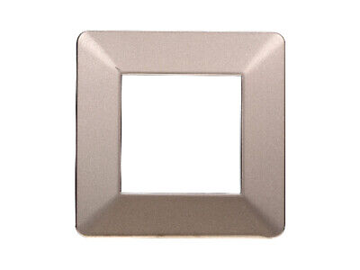 ETTROIT Placca Plastica Serie Starlight 2P Colore Bronzo Compatibile Con Vimar