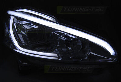 Coppia Fari Fanali Anteriori Tuning 208 2012 > 2015 Cromati Tube light