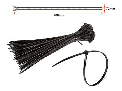 25 Fascette Cablaggio Stringicavo 400X7,2mm Colore Nera Per Legare Fili Cavi