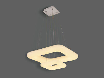 Lampada Led A Sospensione Moderno Quadrata Doppio Anello CCT 600X600mm