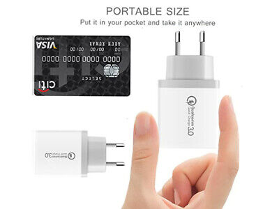 Caricatore 3 Porte USB QC3.0 USB-A 5V 2,1A Ricarica Veloce <ul><li>Il Potente