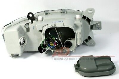 Coppia Fari Fanali anteriori fondo nero Escort MK7 VII nero 3.1995> 10.1998