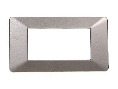 ETTROIT Placca Plastica Serie Starlight 4P Colore Titanio Compatibile Con Vimar