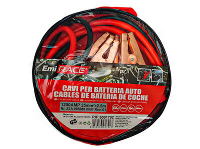 Kit Cavi Per Avviamento Batteria 1200 Ampere Soccorso Emergenza Auto Moto