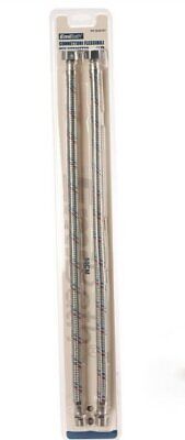 Coppia Tubi Flessibili Per Miscelatore Rubinetto Lungo 40cm Connettore F 1/2" e