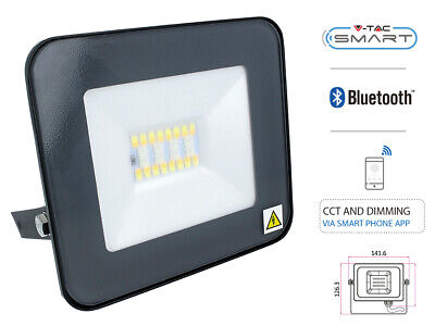 Faro Led Flood Light Carcassa Nera 20W RGB CCT Dimmerabile IP65 Bluetooth 3 in