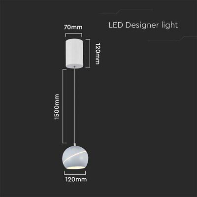Lampadario LED a Sospensione 8.5W 850lm Forma di Campana Colore Bianco D120mm