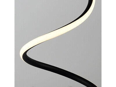 Lampada Led da Tavolo Design Moderna Spirale 17W Caldo 3000K Colore Nero Con