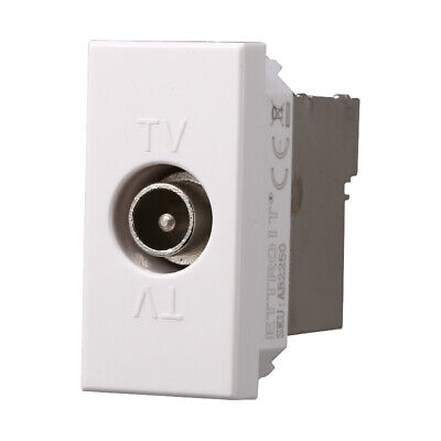 ETTROIT Connettore Presa TV Terminale Maschio Colore Bianco Compatibile Con