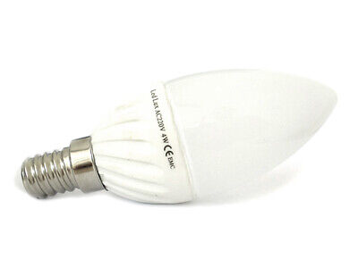 Lampada A Goccia Led E14 Candela Oliva 4W=45W 220V Bianco Neutro 4000K Base Cer