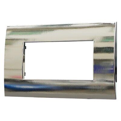 ETTROIT Placca Plastica Serie Venus 4P Colore Cromato Lucido Compatibile Con