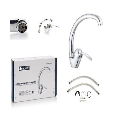 Kit Rubinetto Da Cucina Bocca Alta Con Miscelatore Misura 250x215mm Colore