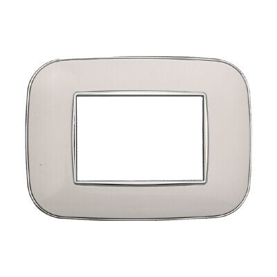 ETTROIT Placca Orbis Serie Moon 3P Colore Bianco Compatibile Con Bticino