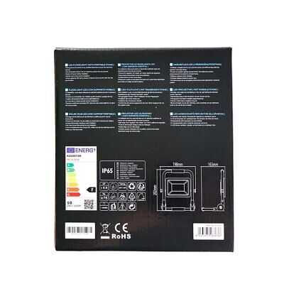 Faretto Led Portatile da Lavoro 10W Fredda 6500K 920 Lumens IP65 Impermeabile