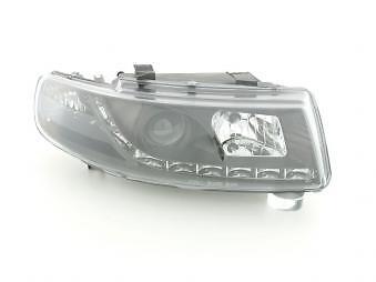 Coppia Fari Fanali Anteriori Tuning Dayline Luci Diurne Leon 1M 99-05 nero