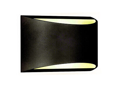 Applique Lampada Led Da Parete 10W Carcassa Nera 4000K IP54 Doppio Fascio Lumin