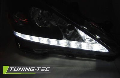 Coppia Fari Fanali Tuning Anteriori IS 2006-2013 Nero DRL