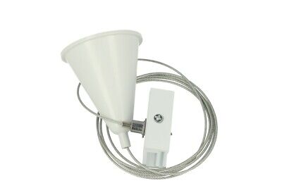 Kit Cavo Sospensione Per Binario Trifase Colore Bianco Filo Da 150cm Per Un Lat