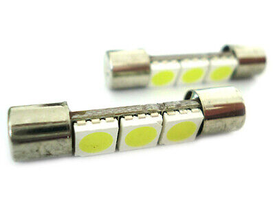 Lampadina Led Micro Siluro 12V T11 28mm 3 Smd 5050 Bianco Per Luci Di Cortesia