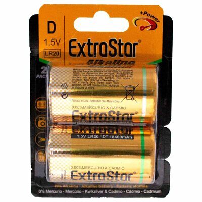 <ul><li>Pila Batteria LR20 Torcia D MN1300 1,5V 18400mAh Alcalina Extrastar
