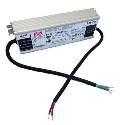 Meanwell HLG-185H-24 Alimentatore Led Driver CC CV 185W 24V 7,8A IP67 Input