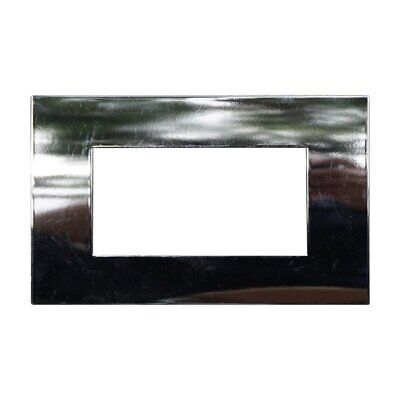 ETTROIT Placca Plastica Serie Venus 4P Colore Cromato Lucido Compatibile Con