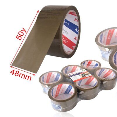 6 Pezzi Nastro Adesivo Marrone 48mm X 50y <ul><li>Nastro Trasparente,