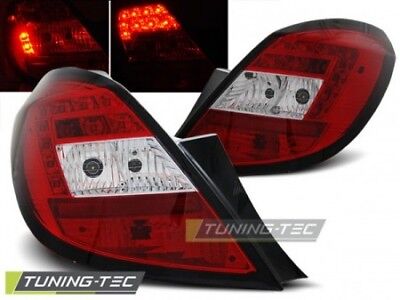 Faro Fanale Tuning CORSA D 5D 04.06-14 Rosso/Bianco LED