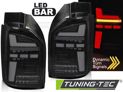 LED BAR TAIL LIGHTS BLACK SMOKE SEQ fits T6 15-19 OEM BULB