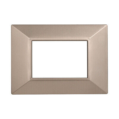 ETTROIT Placca Piramide Serie Moon 3P Colore Bronzo Compatibile Con Bticino