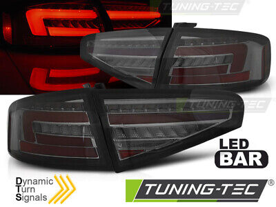 LED BAR TAIL LIGHTS SMOKE SEQ fits A4 B8 12-15 SEDAN OEM BULB