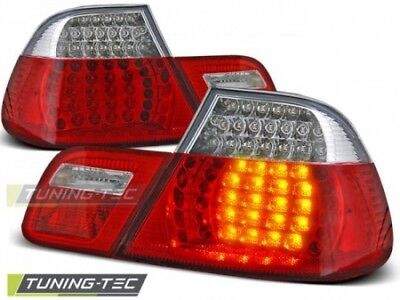 Coppia Fari Fanali Posteriori Tuning E46 04.99-03.03 COUPE Rosso/Bianco LED