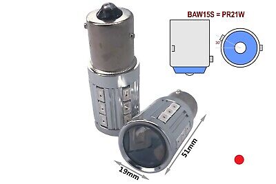 Lampada Led BAW15s PR21W Rosso 12V 24V 21W Compatibile Osram 7508LDR 21 Smd 573