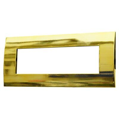ETTROIT Placca Plastica Serie Venus 7P Colore Oro Lucido Compatibile Con Vimar
