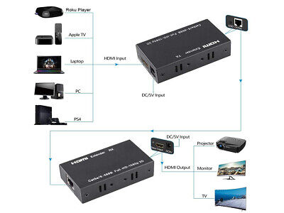 HDMI Extender 1080P 3D 60m Cavo Di Rete LAN Ethernet CAT5e CAT6