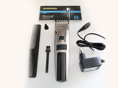 GEMEI GM-802 Tagliacapelli Elettrico Professionale Display Batteria Litio
