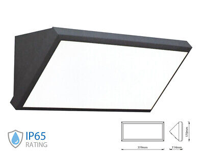 Applique Lampada Led Da Parete Angolare 20W Colore Grigio 3000K IP65 Luce Indir