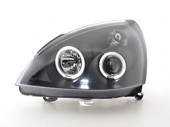 Coppia Fari Fanali Anteriori Tuning Clio 2serie  3/4/5 porte 01'-04 nero