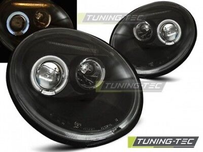 Coppia Fari Fanali Anteriori Tuning NEW BEETLE (10.98-05.05) ANGEL EYES NerI