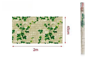 6 Rotoli Carta da Parati Autoadesiva 45X200cm Effetto Mattone Adesive Per