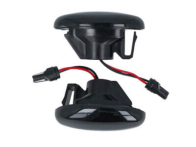 Kit Freccia Laterale a Led Side Marker Lente Nero Fume Luce Arancione Per